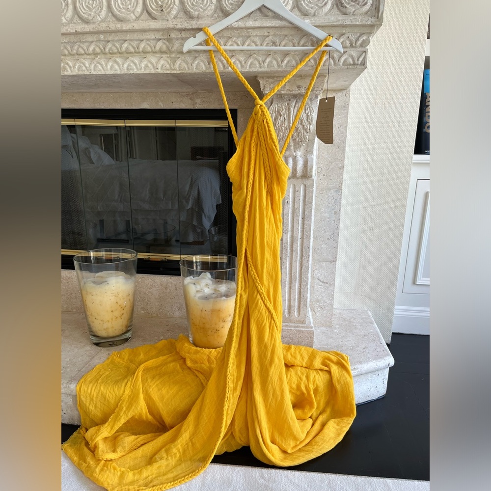 COPY - Bright Yellow Long Summer Dress – Perfect for Beachside Elegance